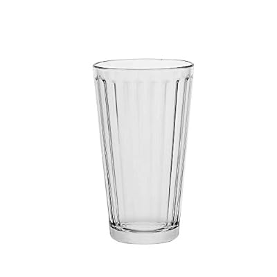 Amazon Commercial Fluted Highball Drinking Glasses, Barware Glass Tumbler, 384 ml, Set of 8