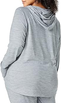 Amazon Essentials Ladies Brushed Tech Stretch Popover Hoodie (Available in Plus Size)