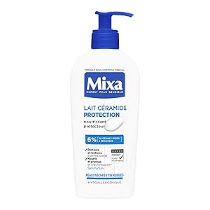 Mixa Expert Ceramide Milk for Sensitive Skin - Protective Milk - Against Strong Dryness - Dry and Weakened Skin - Hypoallergenic - Perfume Free - 250 ml