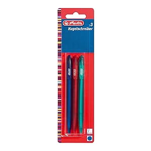Herlitz 10314979 Frosted Ballpoint Pen Pack of 3