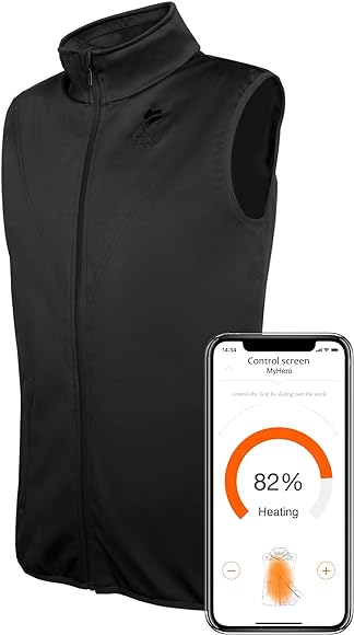 Vulpés Ganymed Intelligent Heated Vest | Controllable via Smartphone | Graphene Technology | Designed and Developed in Germany | Without Power Bank