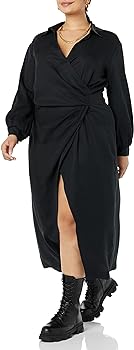 TEREA Women's Raina Draped Cross Maxi Dress