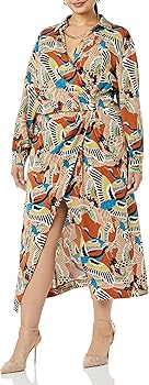 TEREA Women's Raina Draped Cross Maxi Dress